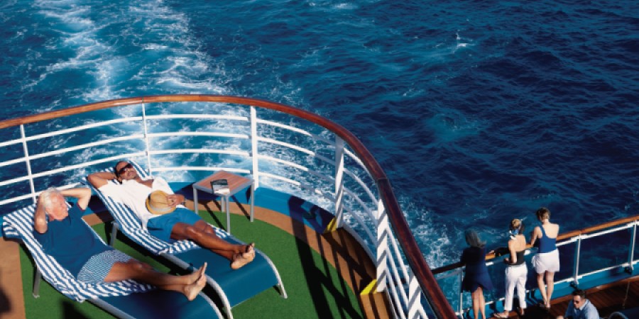 People relaxing on cruise